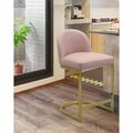 Fixturesfirst Modern Contemporary Airlie Counter Stool Chair, Blush FI2542124